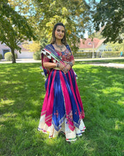 Heavy Muslin Cotton Double-Layer Chaniya Choli with Real Mirror Work