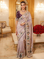 Pure Kanjivaram Silk Saree – Heavy Embroidered Indian Wedding & Bridal Saree