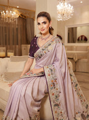 Pure Kanjivaram Silk Saree – Heavy Embroidered Indian Wedding & Bridal Saree