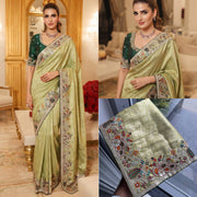 Pure Kanjivaram Silk Saree – Heavy Embroidered Indian Wedding & Bridal Saree