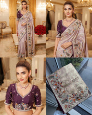 Pure Kanjivaram Silk Saree – Heavy Embroidered Indian Wedding & Bridal Saree