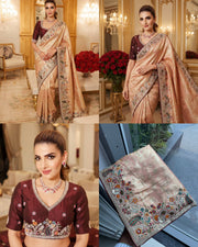 Pure Kanjivaram Silk Saree – Heavy Embroidered Indian Wedding & Bridal Saree