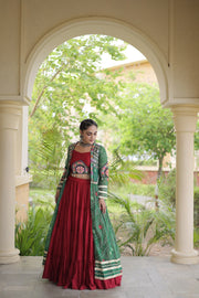 Women’s Lehenga with Bandhani Print Kutchi Gamthi Patchwork Top Traditional Ethnic Set