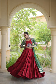Women’s Lehenga with Bandhani Print Kutchi Gamthi Patchwork Top Traditional Ethnic Set