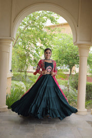Women’s Lehenga with Bandhani Print Kutchi Gamthi Patchwork Top Traditional Ethnic Set