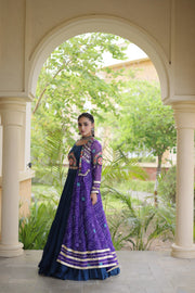 Women’s Lehenga with Bandhani Print Kutchi Gamthi Patchwork Top Traditional Ethnic Set