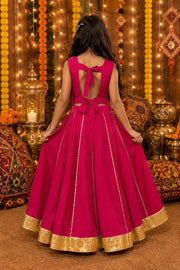 Girls’ Pink Traditional Navratri Garba Chaniya Choli Set