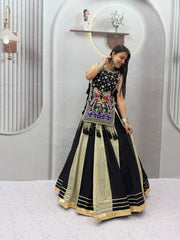 Women’s Vichitra Silk Lehenga Choli with Shrug Heavy Thread & Sequin Work