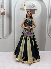 Women’s Vichitra Silk Lehenga Choli with Shrug Heavy Thread & Sequin Work