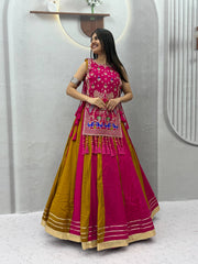 Women’s Vichitra Silk Lehenga Choli with Shrug Heavy Thread & Sequin Work