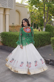 Women’s Lehenga Choli Set with Kutchi Work, Festive Ethnic Wear