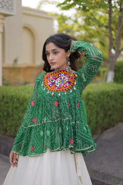 Women’s Lehenga Choli Set with Kutchi Work, Festive Ethnic Wear