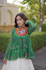 Women’s Lehenga Choli Set with Kutchi Work, Festive Ethnic Wear