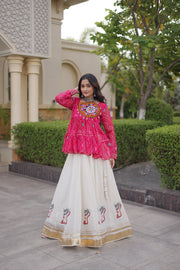 Women’s Lehenga Choli Set with Kutchi Work, Festive Ethnic Wear
