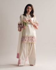 Women’s Natural Crep Silk Embroidered Salwar Suit Set