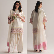 Women’s Natural Crep Silk Embroidered Salwar Suit Set