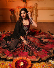 Women’s Designer Muslin Cotton Mirror Work Lehenga Choli Set