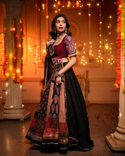 Women’s Designer Muslin Cotton Mirror Work Lehenga Choli Set