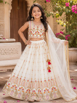 Girls’ Lehenga Choli with Dupatta |Traditional Ethnic Wear
