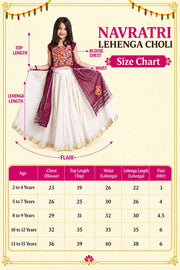 Girls Traditional Cotton Lehenga Choli with Embroidered Blouse and Bandhani Style Dupatta