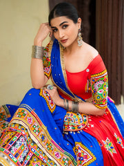 Women’s Traditional Gujarati Mirror Work Chaniya Choli