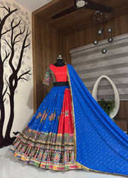 Women’s Traditional Gujarati Mirror Work Chaniya Choli