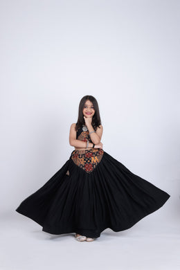 Girls Designer Lehenga Choli Set with Printed Blouse