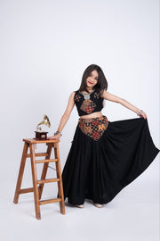 Girls Designer Lehenga Choli Set with Printed Blouse