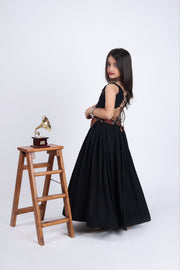 Girls Designer Lehenga Choli Set with Printed Blouse