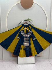 Women’s Pure Cotton Lehenga Choli Set with Hand Mirror & Ribbon Work