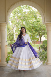 Women’s Anarkali Gown Set with Printed Dupatta