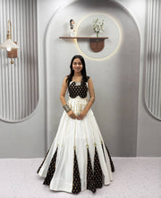 Women’s Chinon Silk Lehenga Choli Set with Heavy Embroidery & Fancy Lace Work