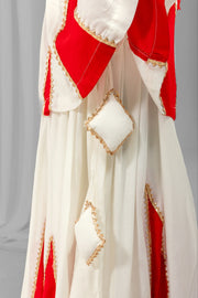 Girls White Lehenga Choli Set,Traditional Indian Ethnic Wear