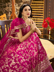 Women’s Silver Floral Embroidered Lehenga Choli with Dupatta