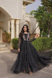 Women’s Navratri Printed Anarkali Gown