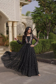 Women’s Navratri Printed Anarkali Gown