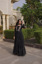 Women’s Navratri Printed Anarkali Gown