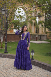 Women’s Navratri Printed Anarkali Gown
