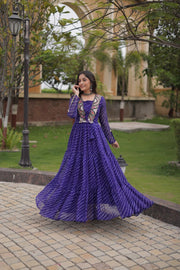 Women’s Navratri Printed Anarkali Gown