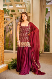 Women’s Embroidered Anarkali Salwar Suit Set with Dupatta