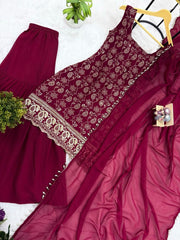 Women’s Embroidered Anarkali Salwar Suit Set with Dupatta