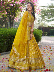 Women’s Silver Floral Embroidered Lehenga Choli with Dupatta