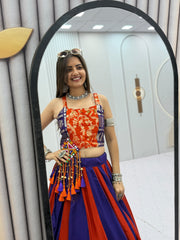 Women’s Lehenga Choli Set,Traditional Indian Ethnic Wear with Embroidered Blouse