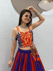 Women’s Lehenga Choli Set,Traditional Indian Ethnic Wear with Embroidered Blouse