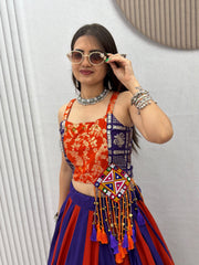 Women’s Lehenga Choli Set,Traditional Indian Ethnic Wear with Embroidered Blouse