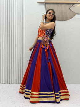 Women’s Lehenga Choli Set,Traditional Indian Ethnic Wear with Embroidered Blouse
