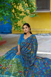 Women’s Printed Lehenga Choli Set with Floral Print Dupatta