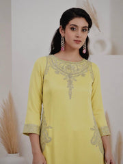 Women’s Pure Natural Crepe Silk Embroidered Salwar Suit Set