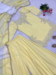 Women’s Pure Natural Crepe Silk Embroidered Salwar Suit Set