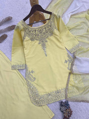 Women’s Pure Natural Crepe Silk Embroidered Salwar Suit Set